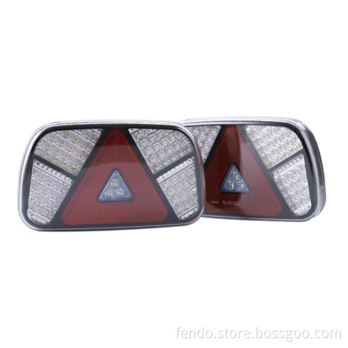 Universal Waterproof IP67 Amber Red Square 12V-24V Trailer Truck LED Tail Light